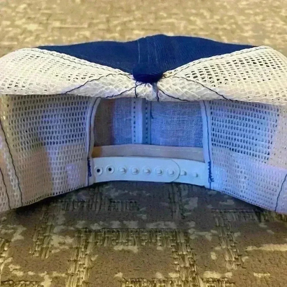 Operation Lifesaver Railroad Patch Blue w/White Mesh Snapback Hat Cap USA Made - Picture 4 of 5